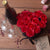 Bouquet cadeau de fleurs de savon - 13 roses rouges - cœur